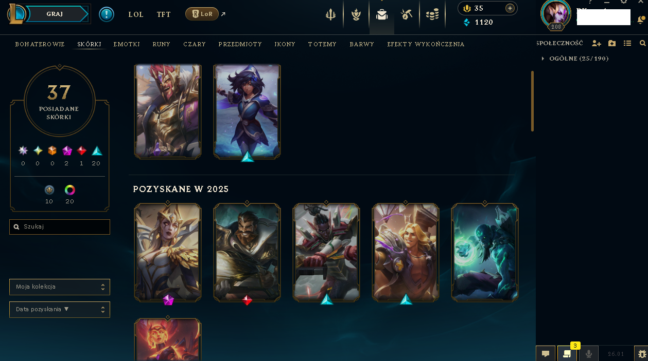 EUW  – 207 LEVEL - 37 SKIN | BRONZE 2 | Risen Legend LeBlanc | Prestige Coven LeBlanc | NFA