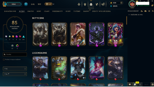 LAS – 232 LEVEL - 85 SKIN | UNRANKED | Prestige K/DA Akali | Prestige Blood Moon Aatrox | NFA