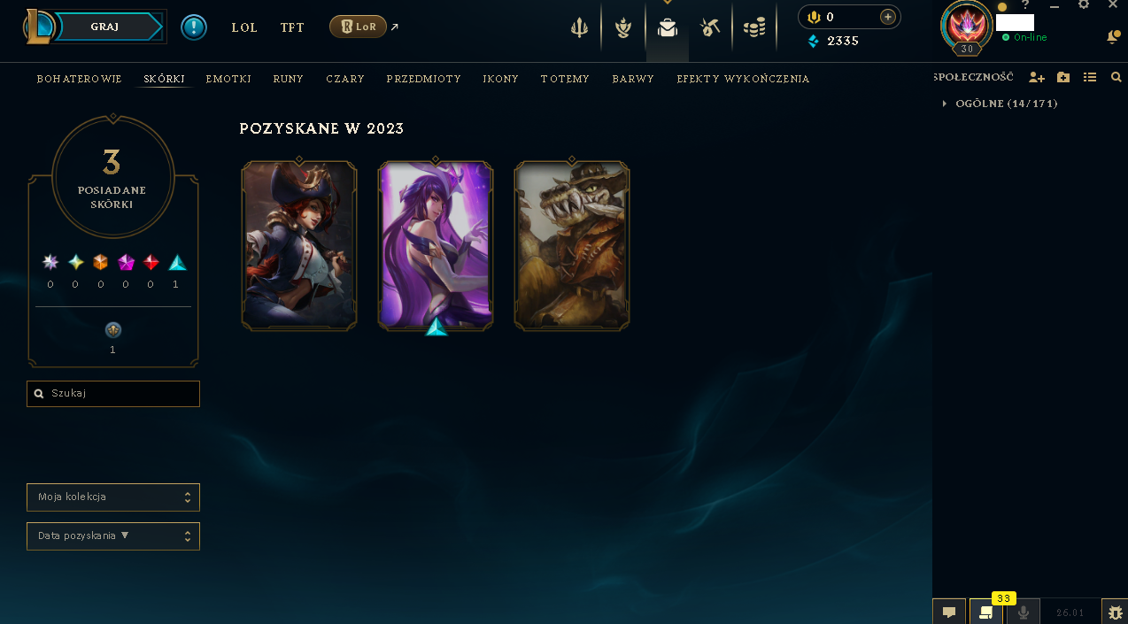 EUW – 30 LEVEL - 3 SKINS | UNRANKED | Star Guardian Syndra | Waterloo Miss Fortune | NFA