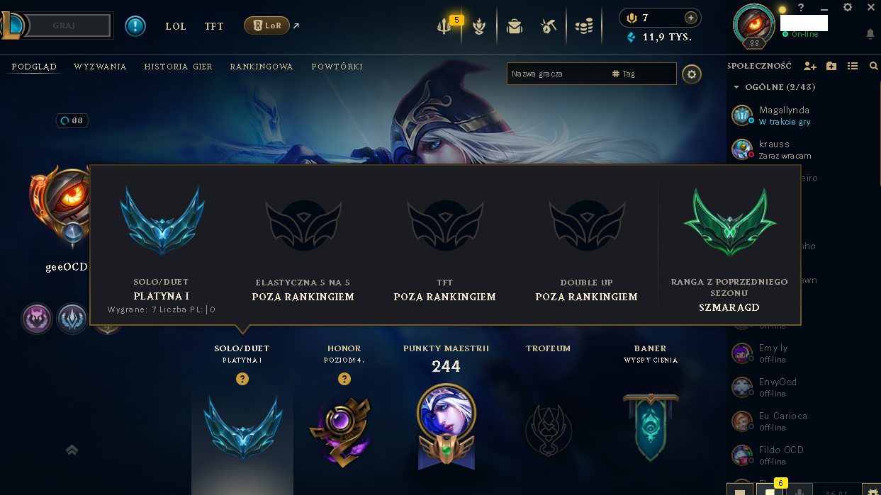 BR – 88 LEVEL - 42 SKIN | PLATINUM 1 | Red Baron Corki | Aether Wing Kayle | NFA