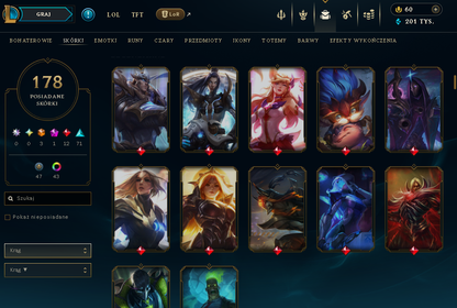 LAS Smurf Account PLATINUM 2 mit 588 Level & 183 Skins. Gun Goddess Miss Fortune, DJ Sona, Spirit Guard Udyr (Ultimate). NFA – sofort verfügbar & sicher kaufen.