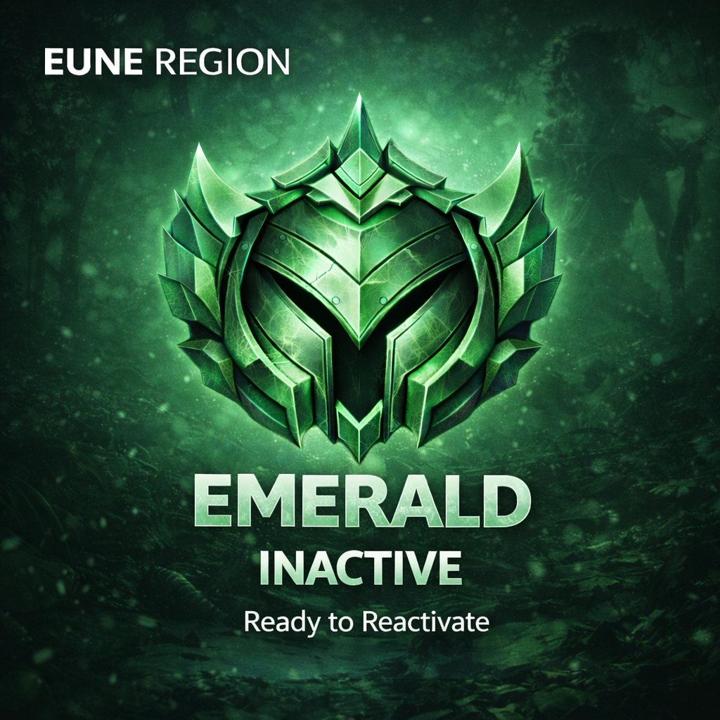 LoL EUNE Emerald Inaktiv Account – kaum gespieltes Konto