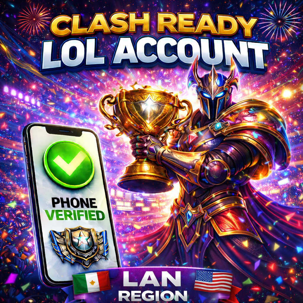 Clash ready League of Legends account for LAN&nbsp;with verified phone number.
Eligible for Clash tournaments, instant delivery, ready to play immediately.